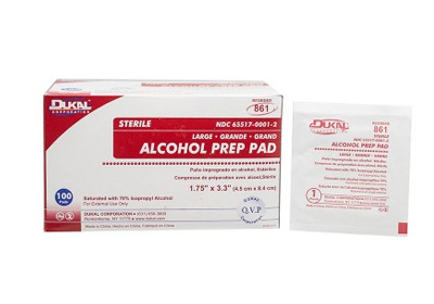 Alcohol prep pads packaging