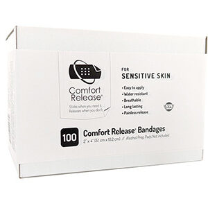 Waterproof Comfort Release clinical bulk bandage pack for MARSI prevention