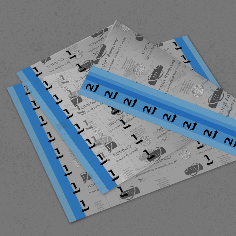 Comfort Release wound drape packaging